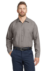 SP14 Red Kap Long Sleeve Industrial Work Shirt