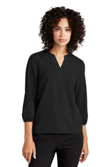 MM2011 Mercer+Mettle Women's Stretch Crepe 3/4 Sleeve Blouse