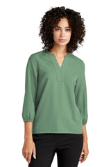 MM2011 Mercer+Mettle Women's Stretch Crepe 3/4 Sleeve Blouse