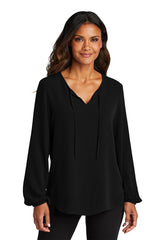 LW714 Port Authority Ladies Textured Crepe Blouse