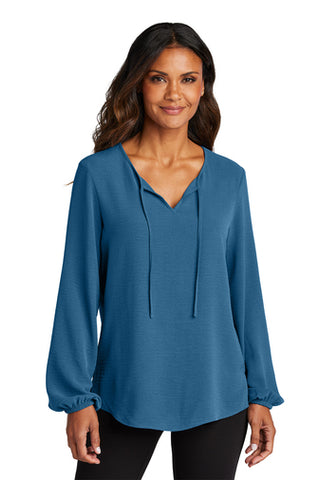 LW714 Port Authority Ladies Textured Crepe Blouse