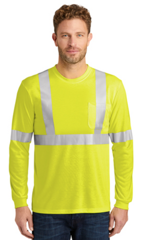 CS401LS  CornerStone® ANSI 107 Class 2 Long Sleeve Safety T-Shirt