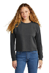 LNEA514 New Era Ladies Tri-Blend Fleece Crop Crew