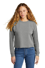 LNEA514 New Era Ladies Tri-Blend Fleece Crop Crew