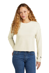 LNEA514 New Era Ladies Tri-Blend Fleece Crop Crew