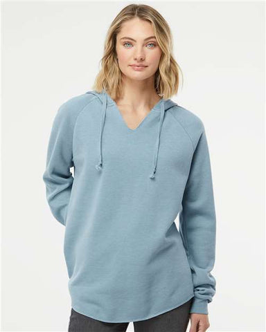 PRM2500 Independent Trading Co. Women's Lightweight California Wave Wash Hooded Sweatshirt