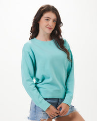 UA171 Women's Garment Dyed Fleece Crew