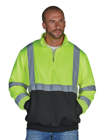 9243 QUARTER ZIP HI-VIS SWEATSHIRT